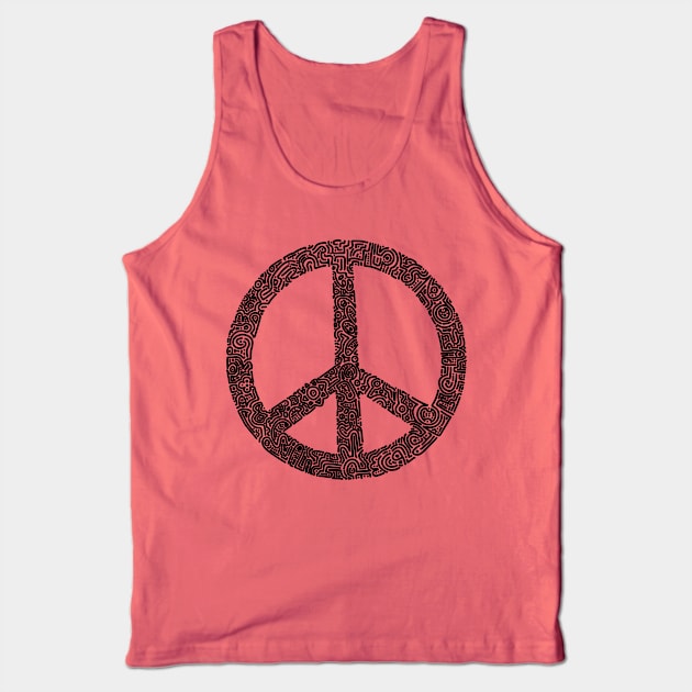 Symbol Peace Sign Tank Top by KingOfCrazy